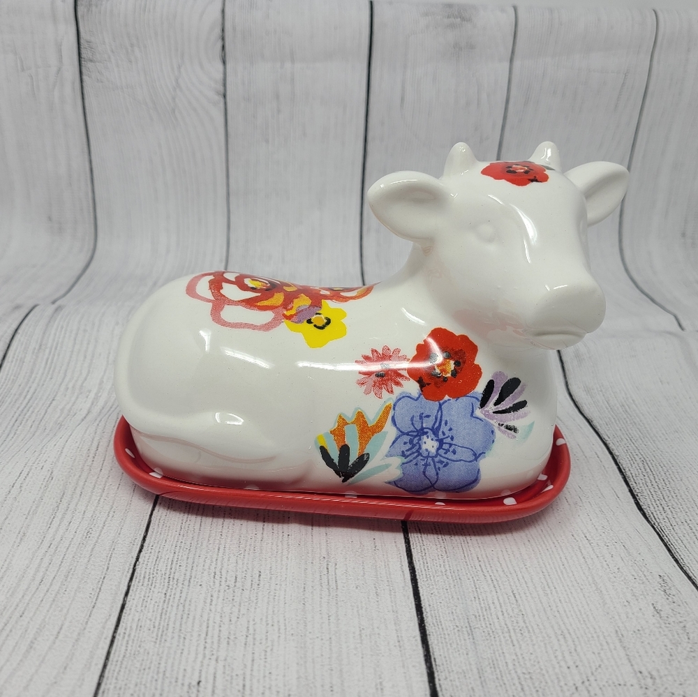 The Pioneer Woman Flea Market Decorated 6.5" Cow B